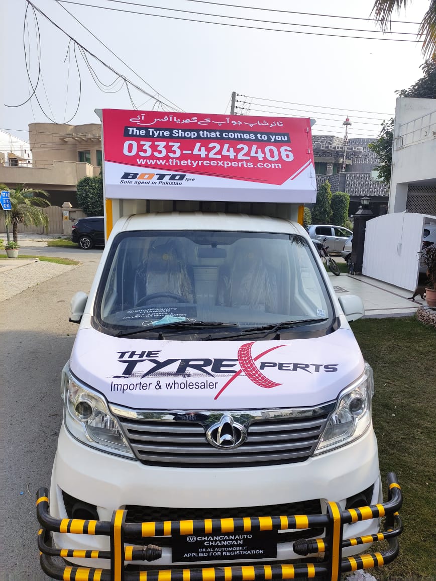 Custom-built mobile service platform.